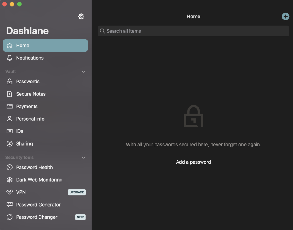 Dashlane UI