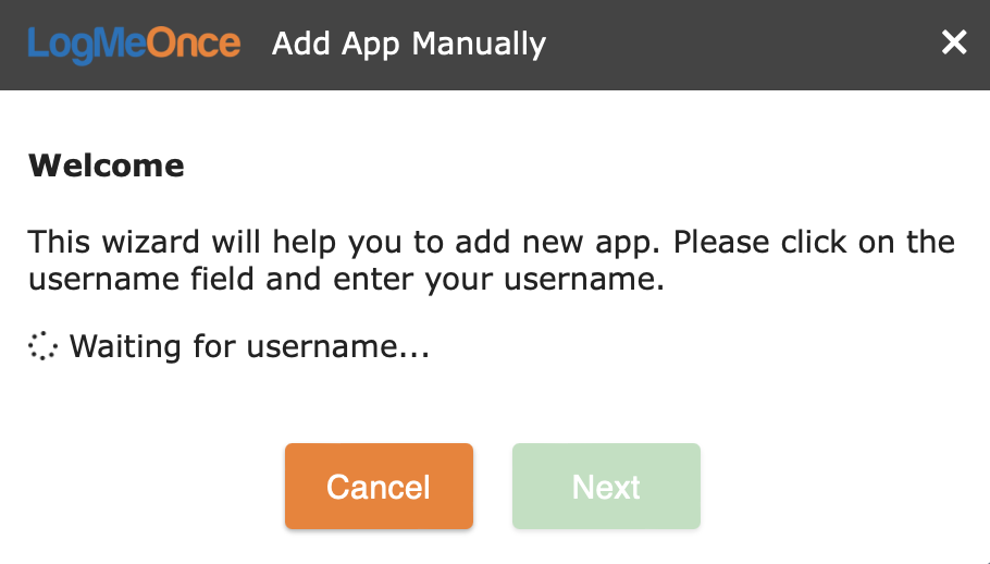 LogMeOnce Add App Manually
