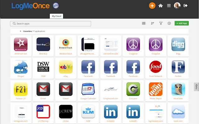 LogMeOnce Dashboard