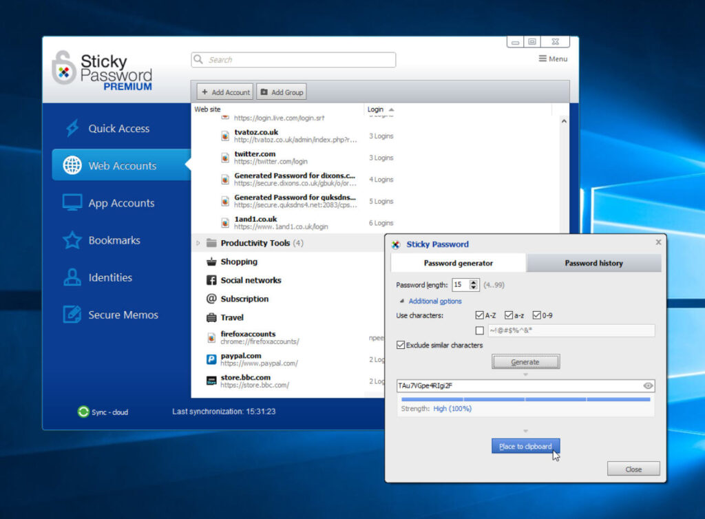 Sticky Password for windows