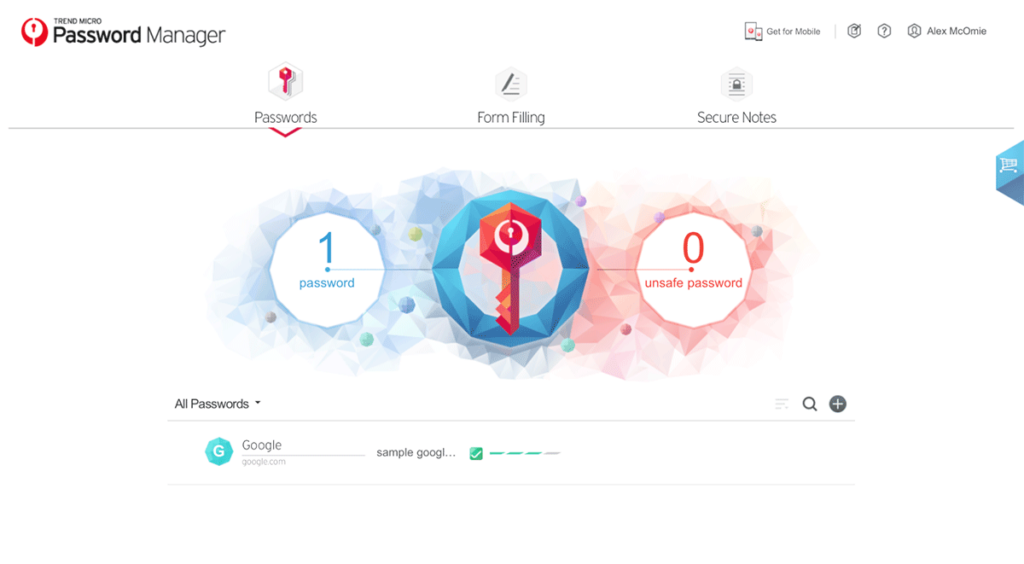 TrendMicro-Password-Manager-Dashboard