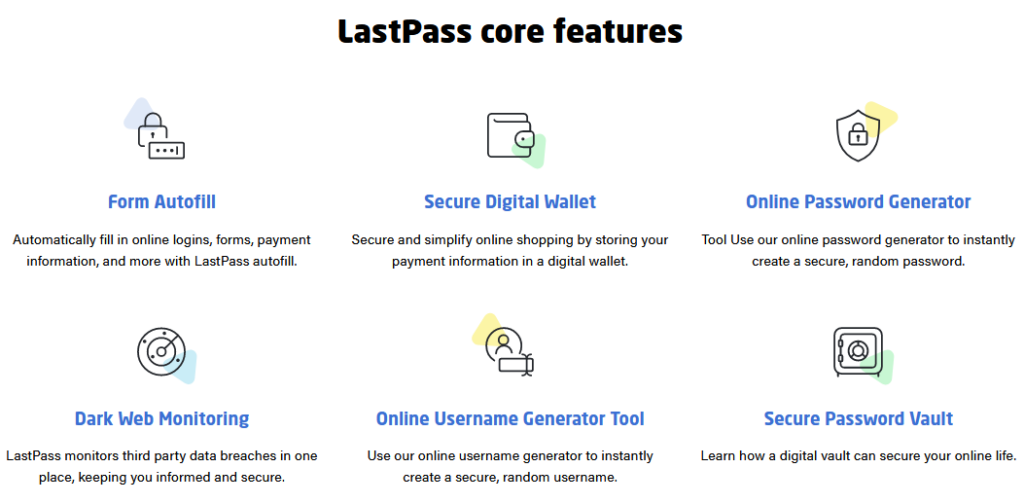 LastPass features