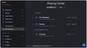 mSecure dashboard