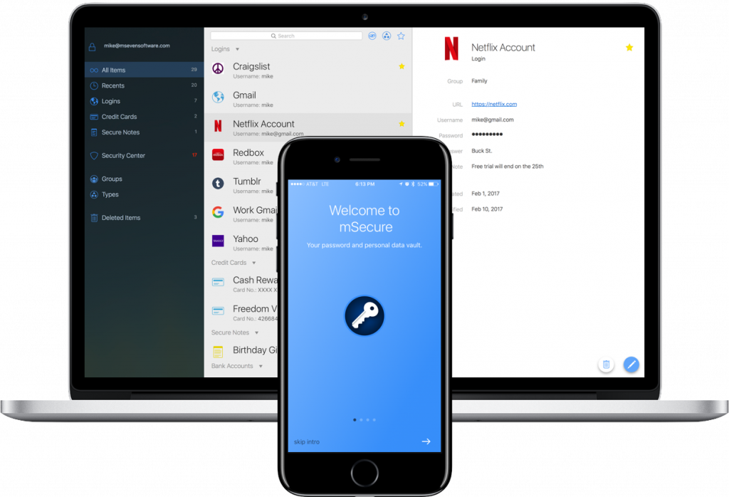 mSecure for iphone
