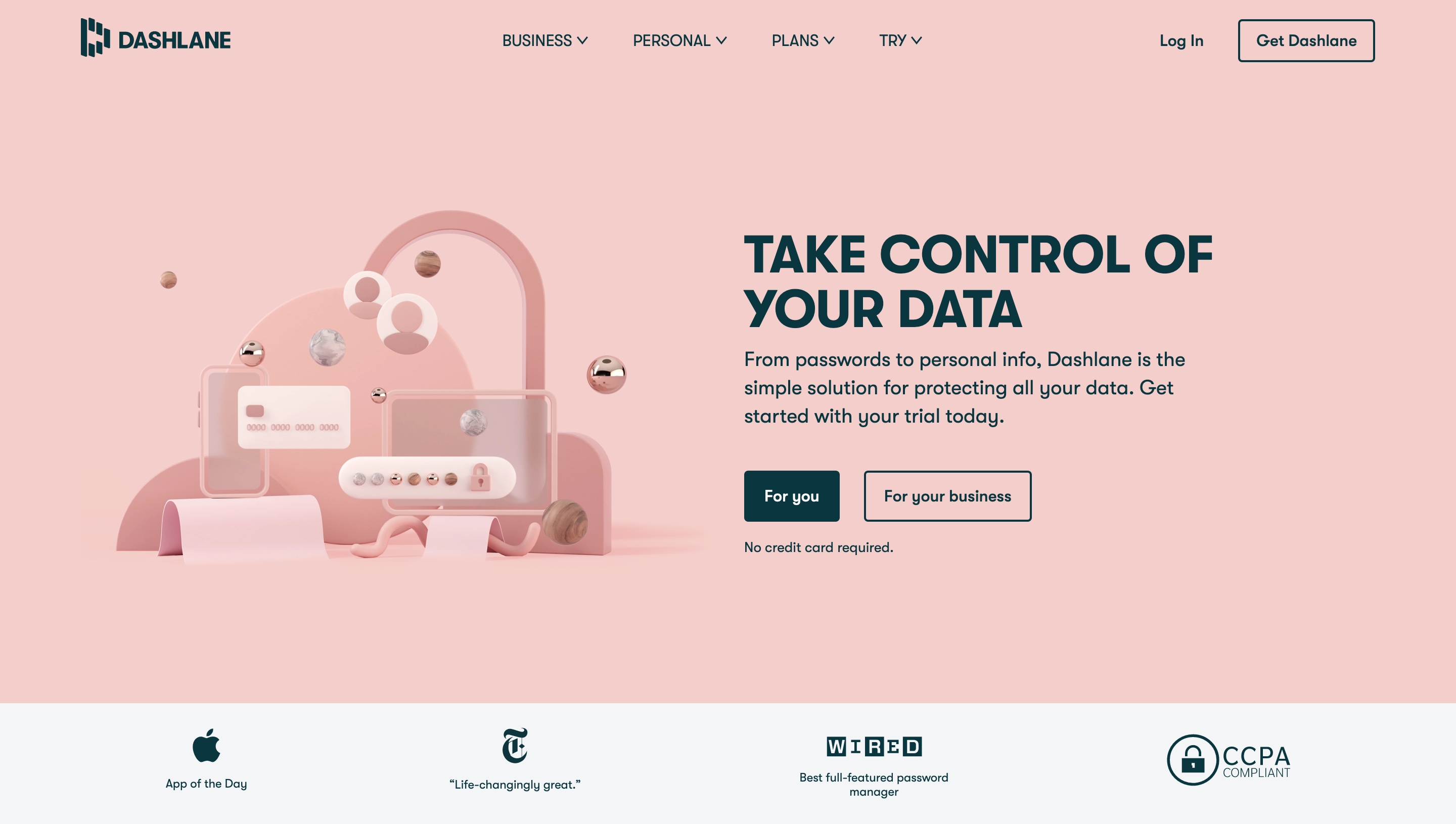 Dashlane home page