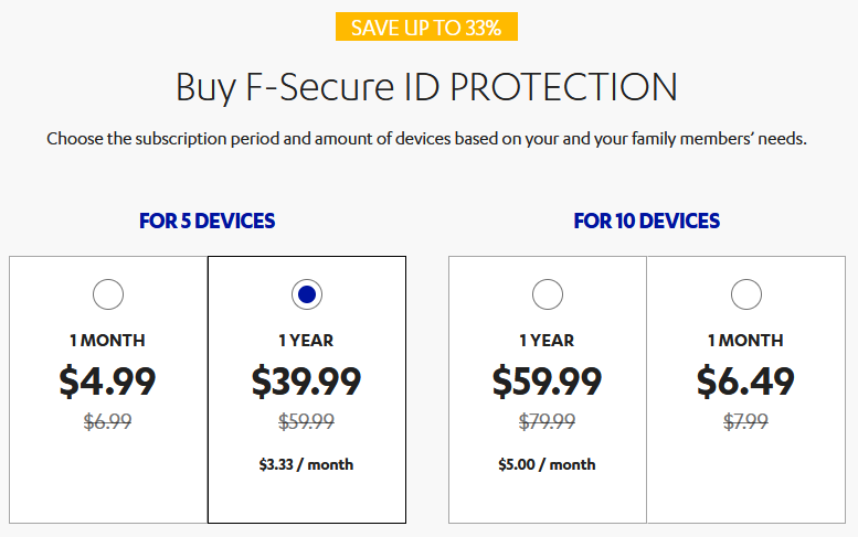 F-Secure ID Protection Review F-Secure ID Protection Plans & Pricing