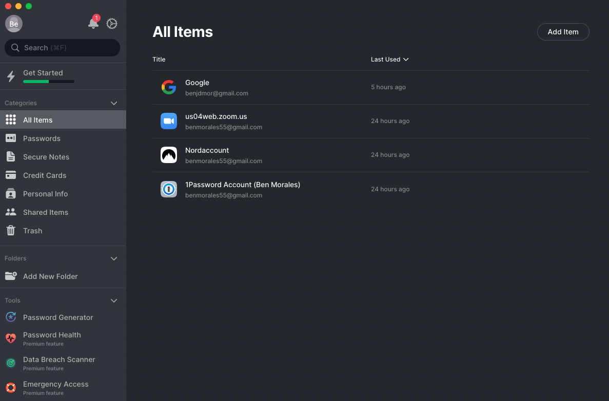 Nordpass Dashboard