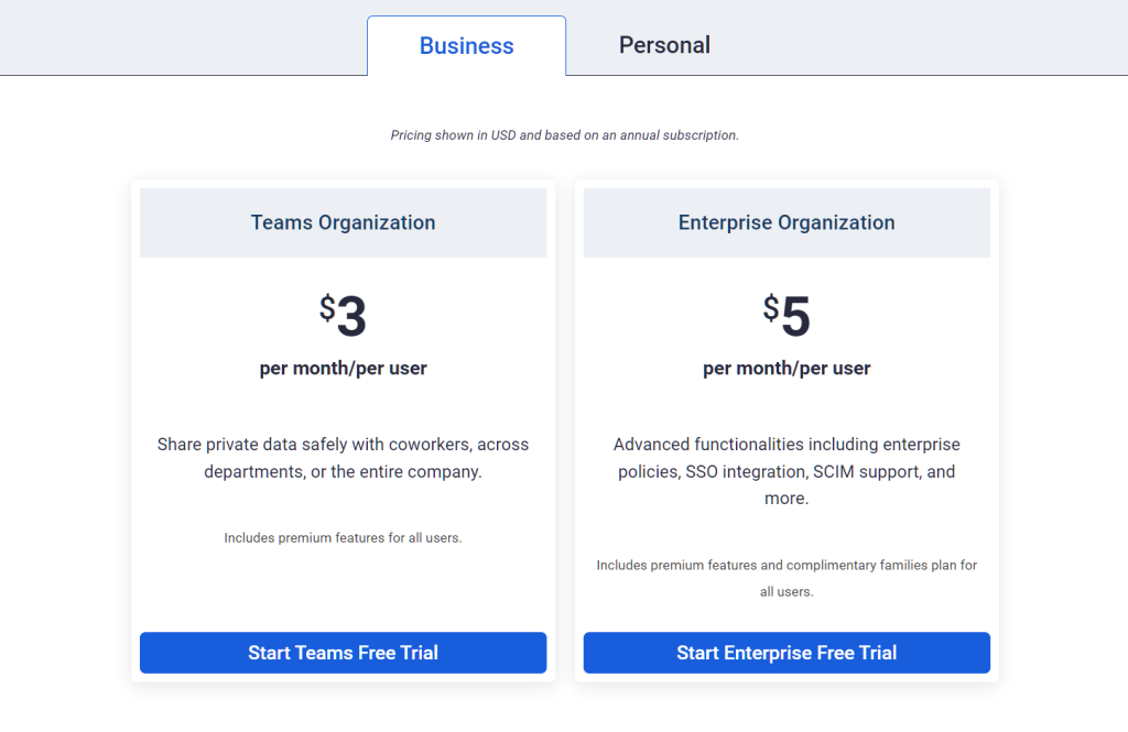 Bitwarden Homepage