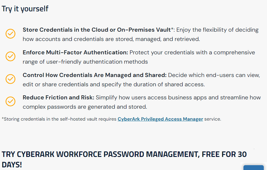 CyberArk Workforce Password Management Plans and Pricing